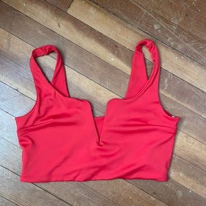 Red crop top